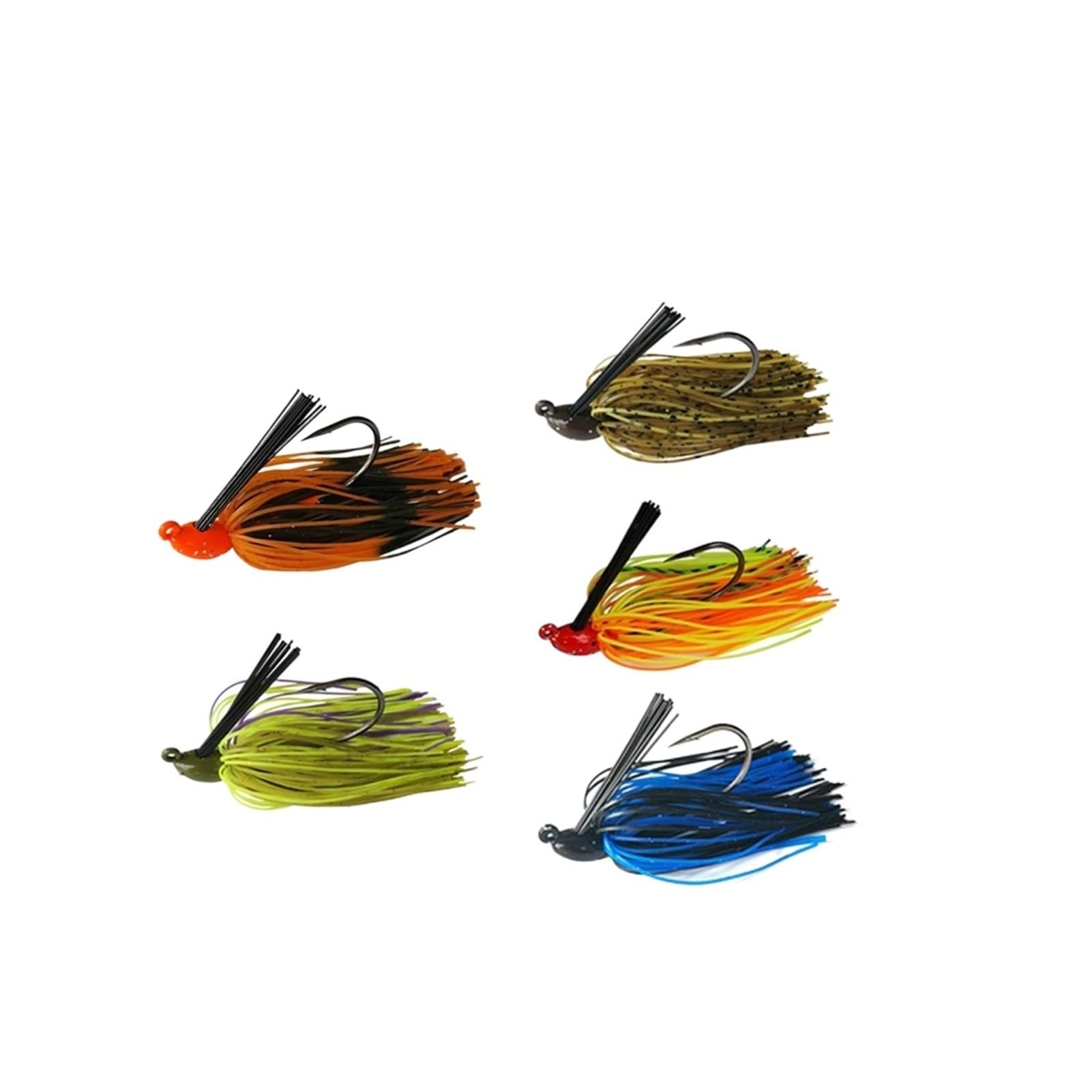 Lot De 6 Appâts Pêche Chatterbait 12g - Lames Jupe Caoutchouc Buzzbait