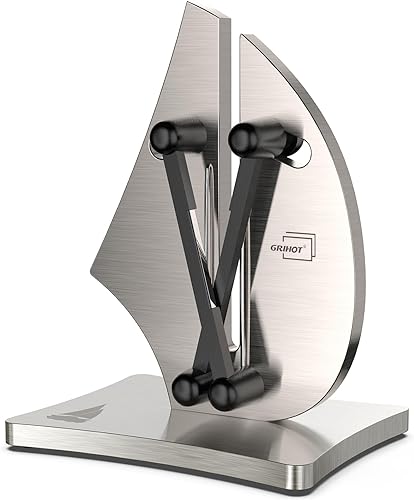 Miniatura 8 de Afiladores de cuchillos para cuchillos de cocina  3 funciones afilador autoajustable de acero inoxidable y carburo de tungsteno (negro obsidiana