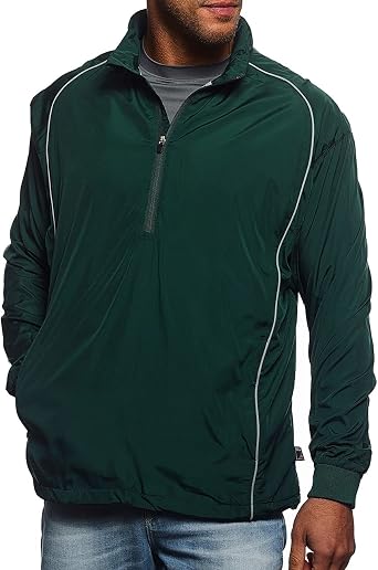Pro celebrity Men G-Force 638 Long-Sleeves Lightweight Jacket Dark Green & White, XX-Large
