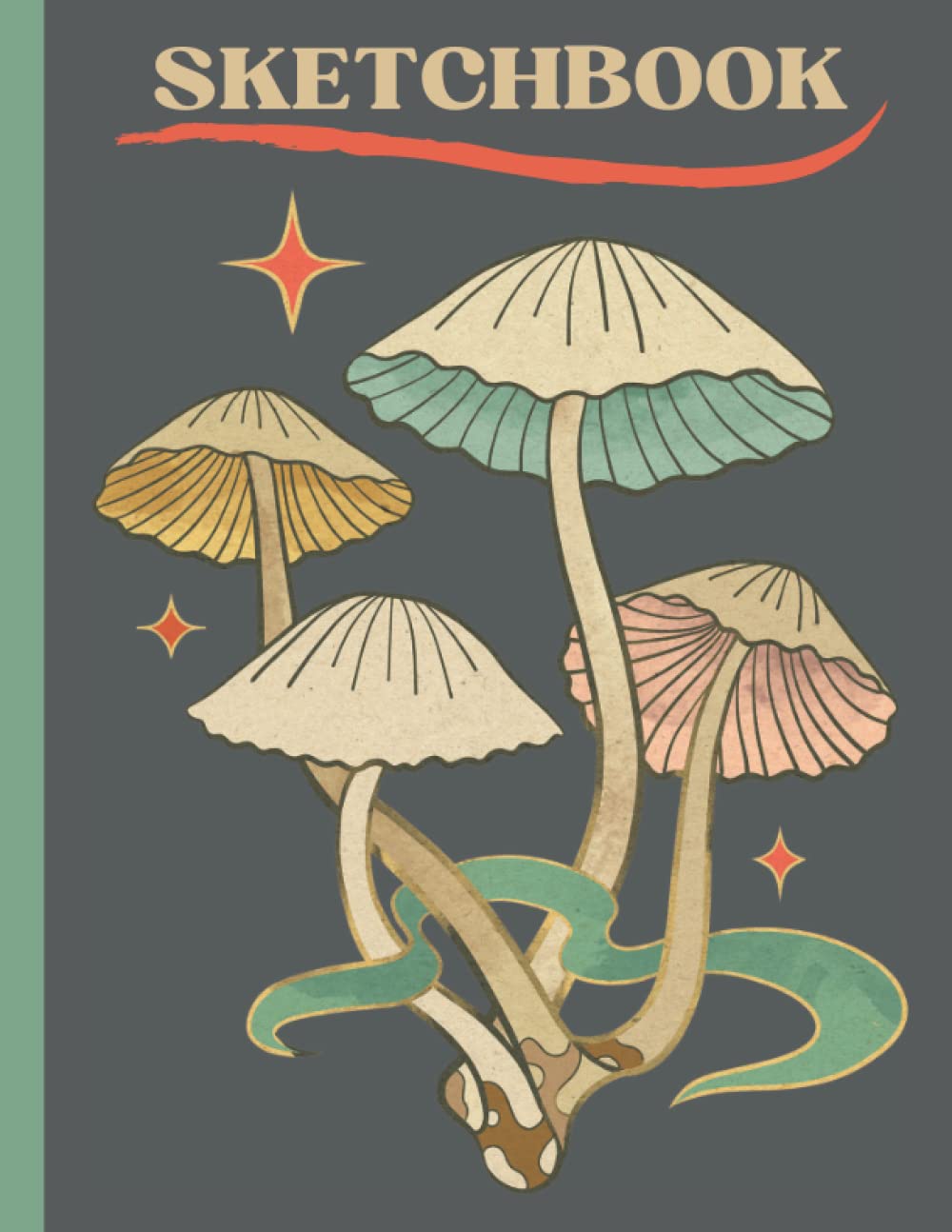 Cottagecore Mushroom Sketchbook: Aesthetic Doodles & Drawings / 8.5"x11" 200 Pages