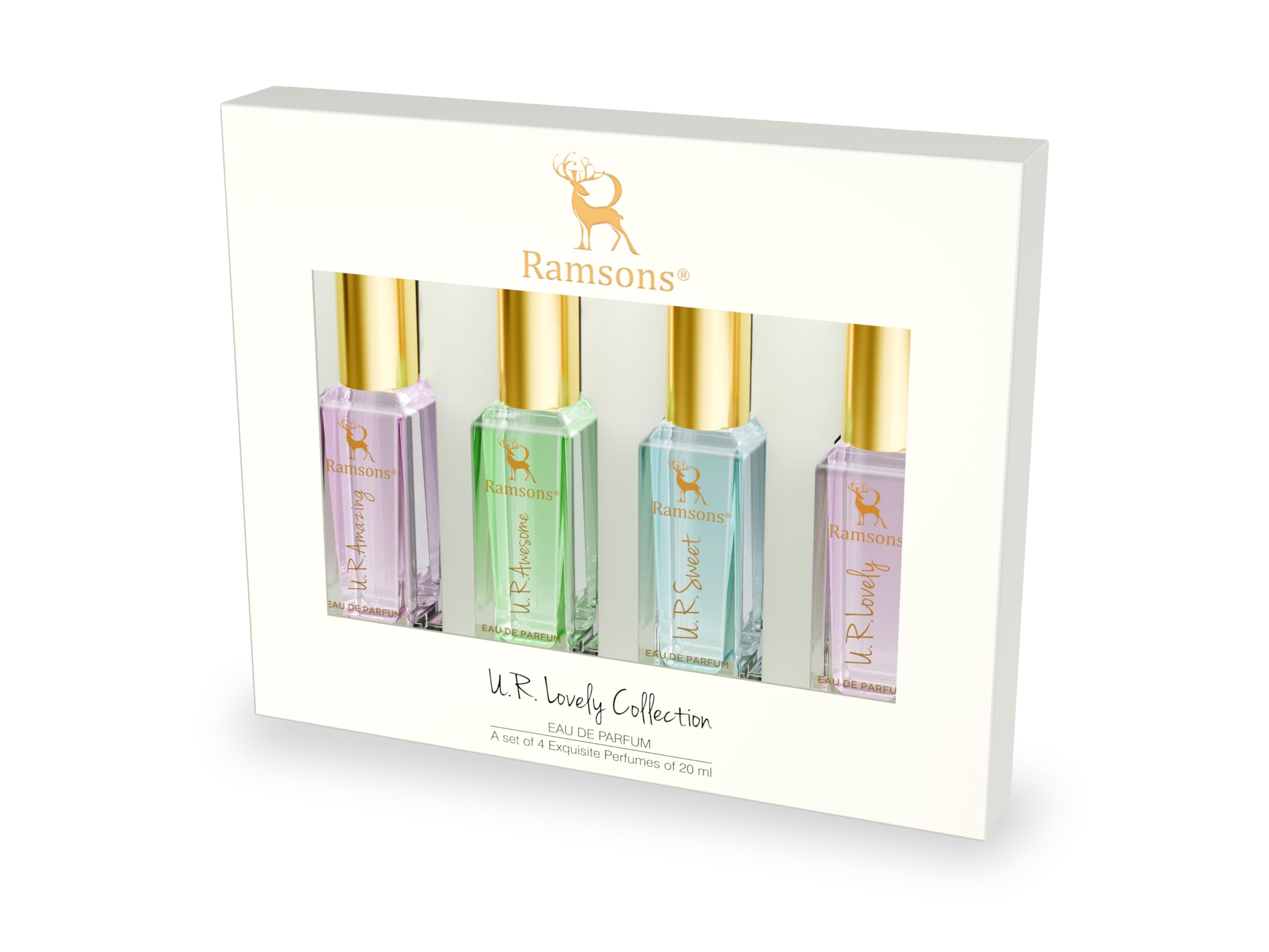 Ramsons U. R. Lovely Exquisite Perfume Giftset Pack of 4 Unisex Perfume (20ml x 4) | Long Lasting Fragrance-image-45