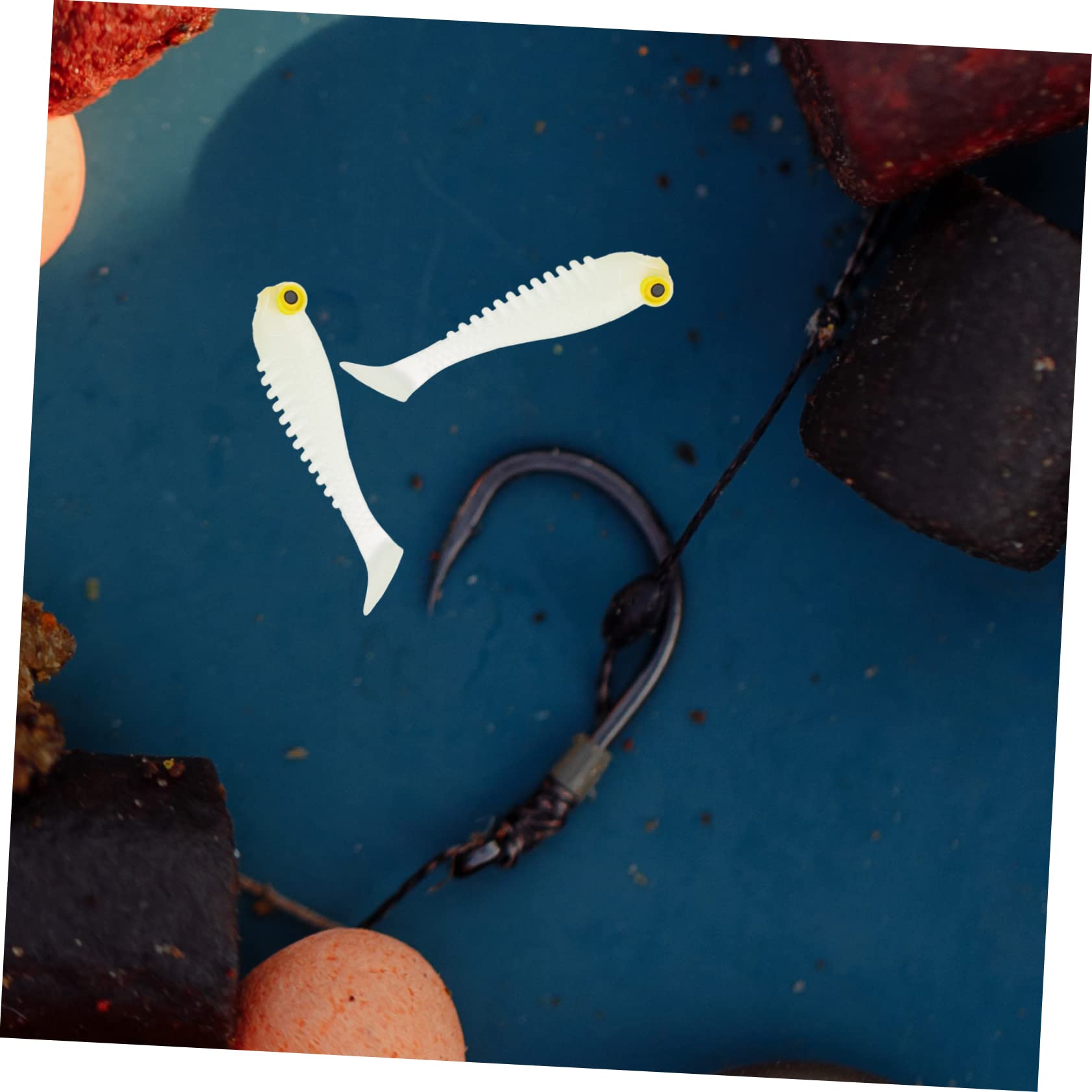 Sosoport Leuchtender Fischköder Süßwasser- Angelköder Glühen Nacht Werkzeug Leuchtende Kunstköder Im Dunkeln Leuchten Lockt Flussfischereiköder Fischereiköder Geben PVC