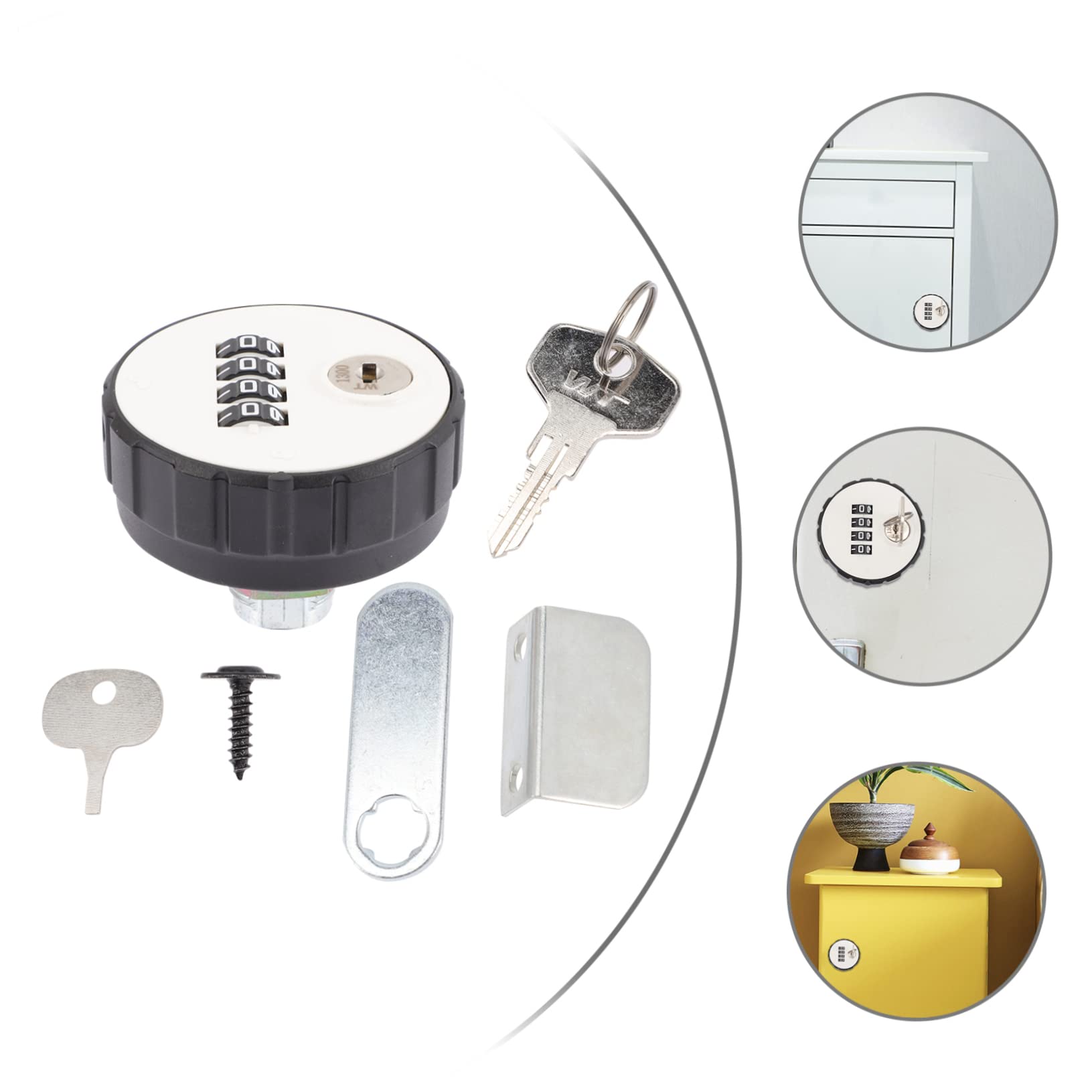 UKCOCO 3pezzi Serratura Combinazione Codici Lega Di Zinco Per Armadietti e Sicurezza Resistente Per Ufficio e Palestra
