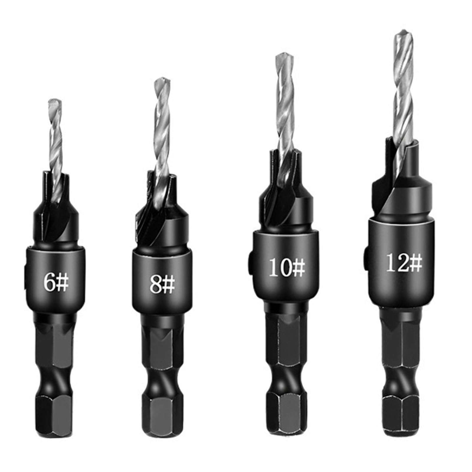 Juego De Brocas For Carpintería Con Taladro Avellanador De 5 Piezas