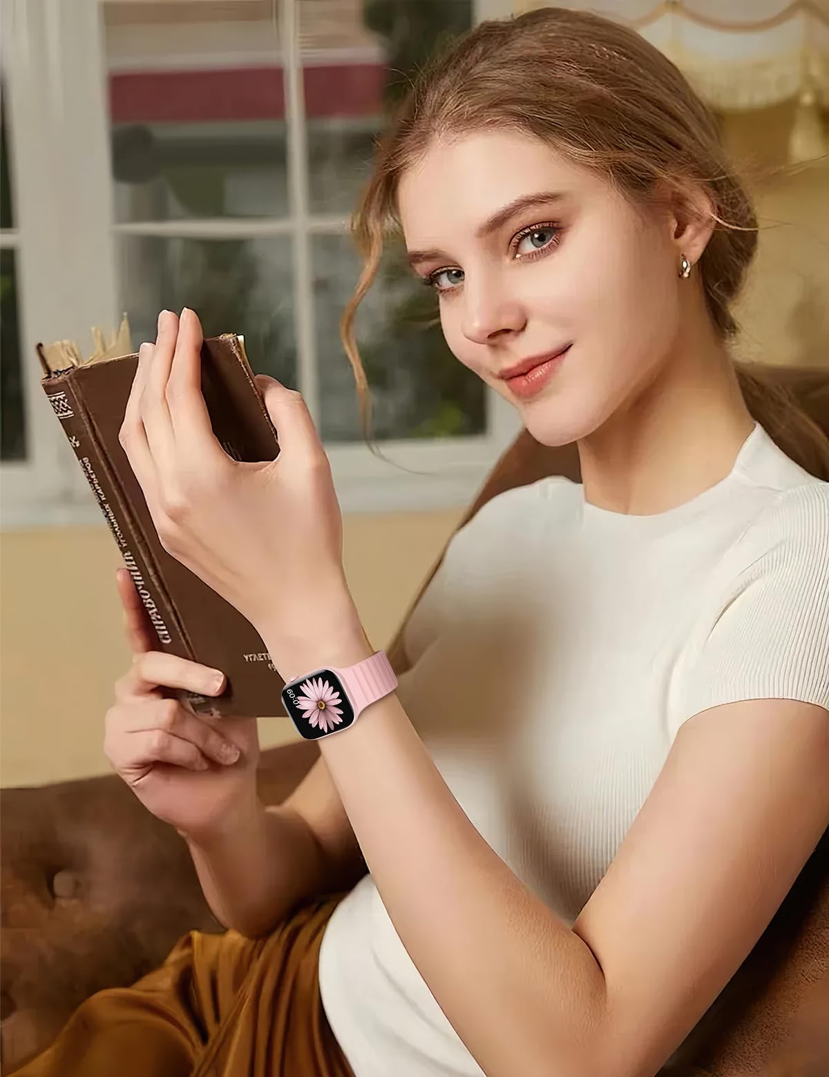 Correas deportivas de silicona magnéticas compatibles con Apple Watch Band