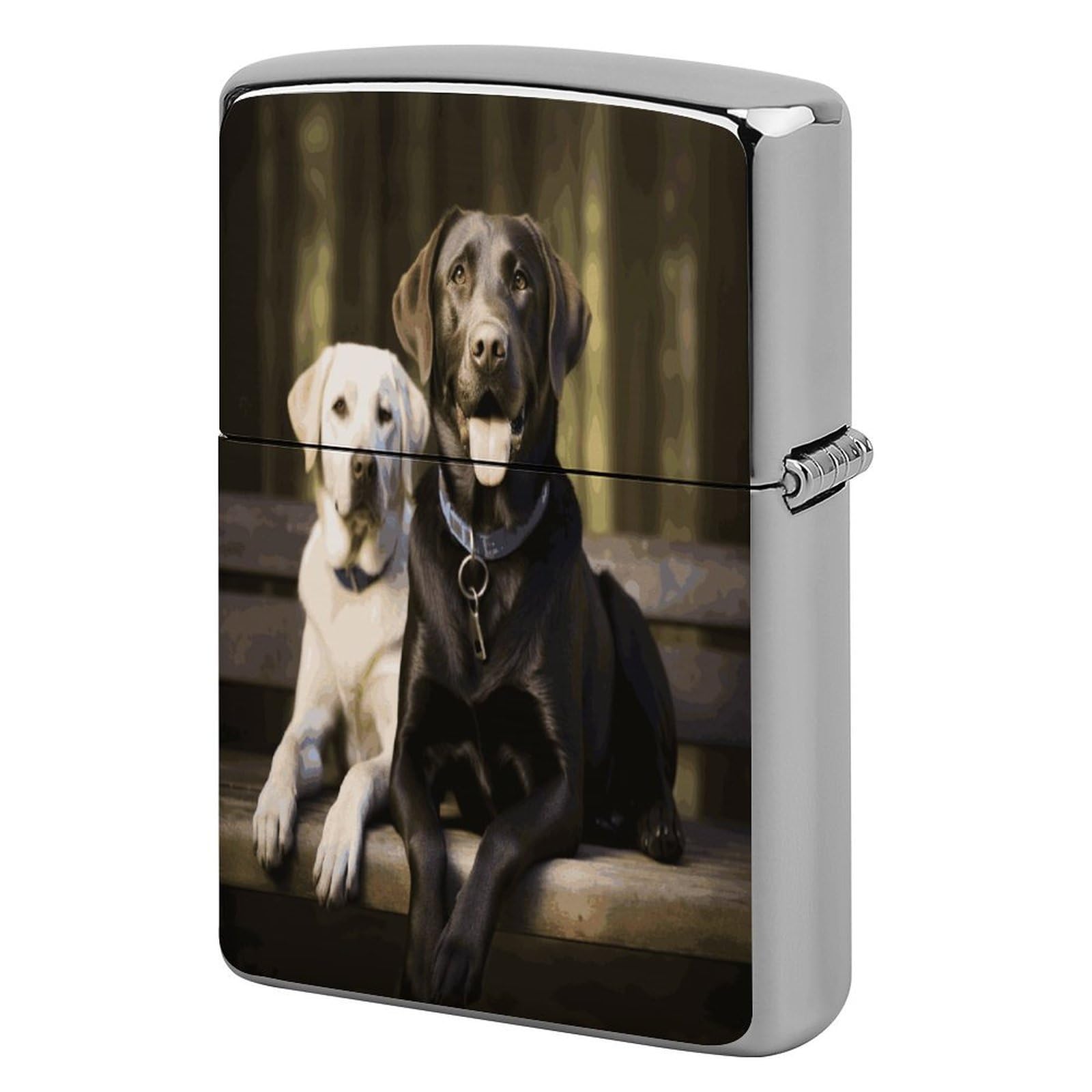 Fekiloot Style Labrador Lighter Case Cover Metal Lighter Case