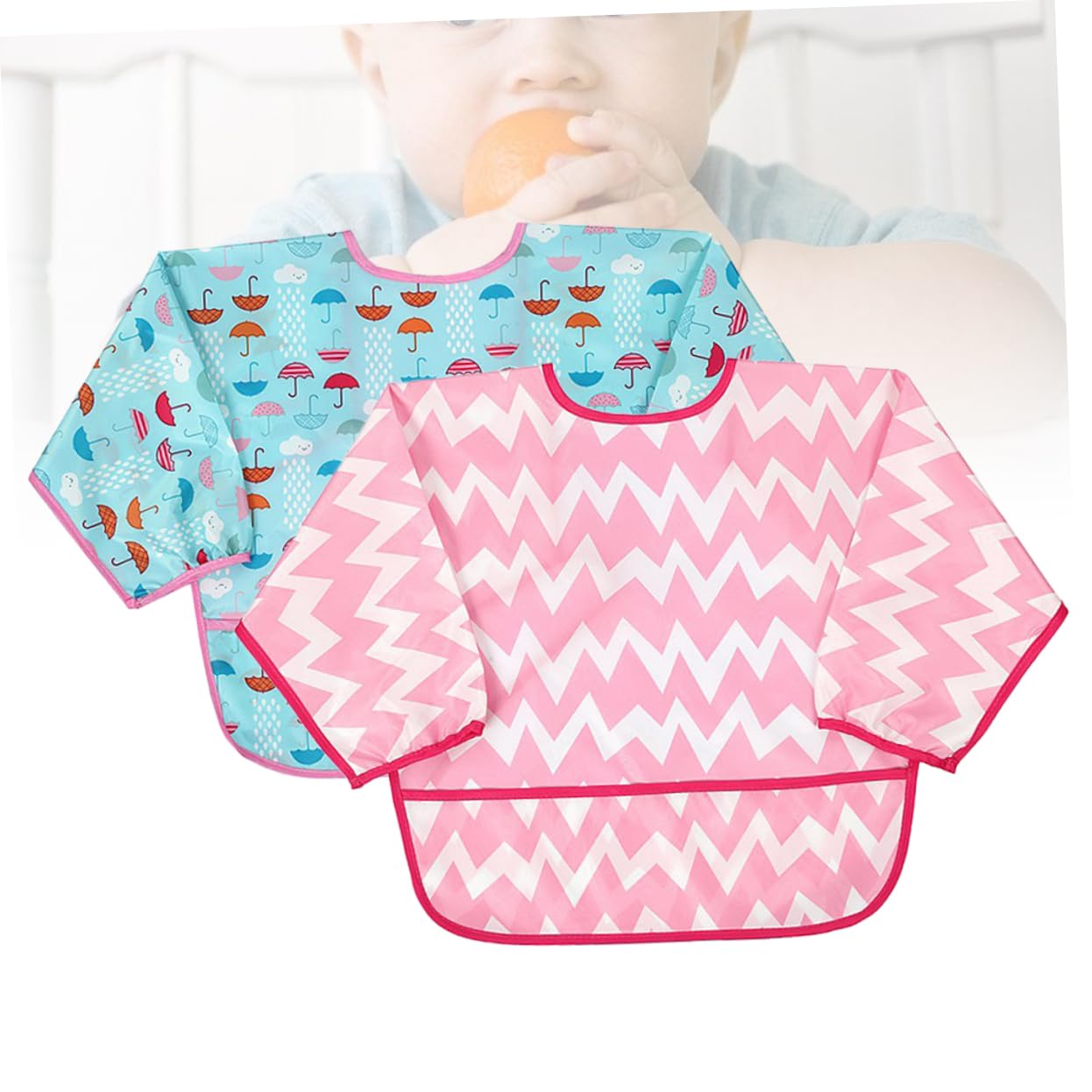 Toyvian 4 Pz grembiule da mangiare per bambini grembiule per bambini grembiule bambino bavaglini bavaglino pettorali grembiuli per bambini grembiuli da mangiare capi di abbigliamento