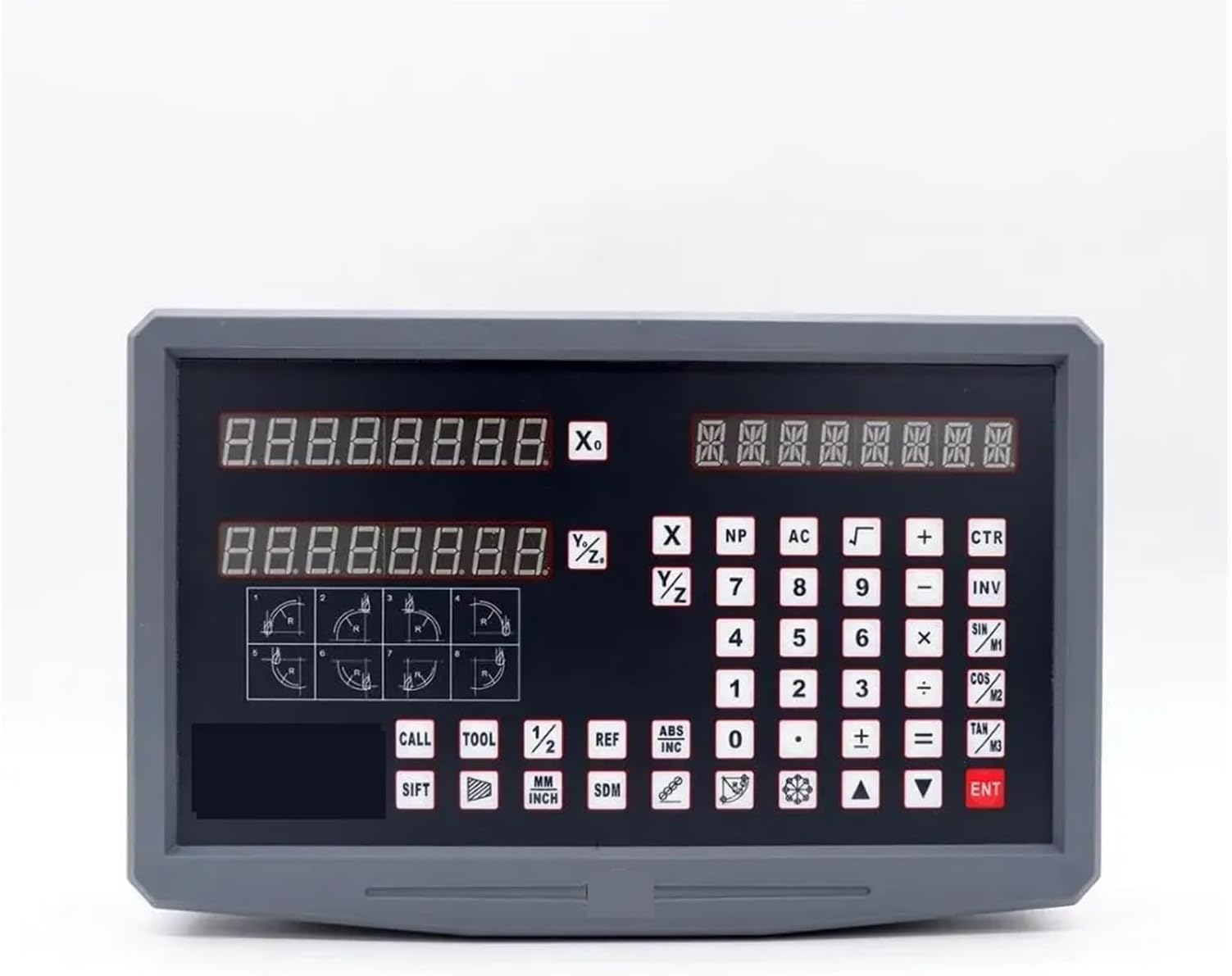 Lathe Complete Precision Instrument Dro Kit 2 Axis Digital Readout With X Axis Y Axis 2 Pieces Linear Scales Precision And Muti-Function,250mm-0.001mm complete kit