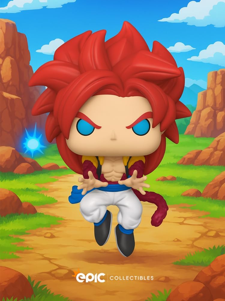 Epic Collectibles Pop Anime: Dragonball GT - Super Saiyan 4 Gogeta Vinyl Figure Bundled with Box Protector Compatible for Funko