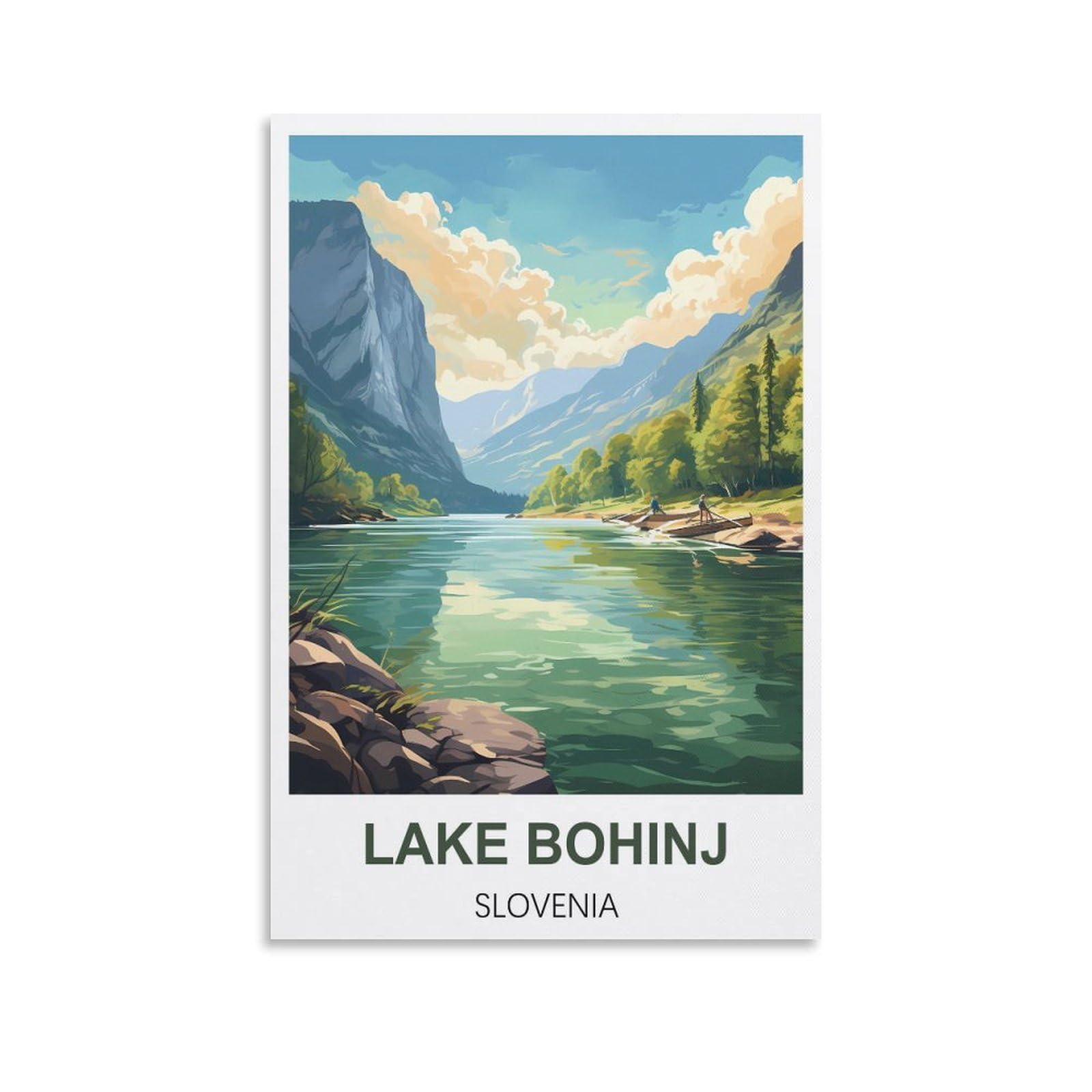 Tin Signs Retro Lake Bohinj Slovenia Tin Sign Plaque Poster Wall Art Decoration for Cafe Bar Restaurant Pub 20x30cm
