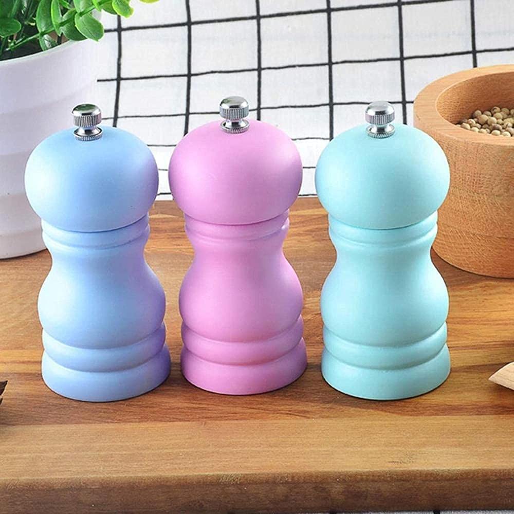 Młynek do soli i pieprzu, młynek do pieprzu Solniczka i pieprzniczka Drewniany ręczny gruby młynek do soli i pieprzu Regulowany młynek ceramiczny Młynek do przypraw Camping Kuchnia Restauracja (2 zest