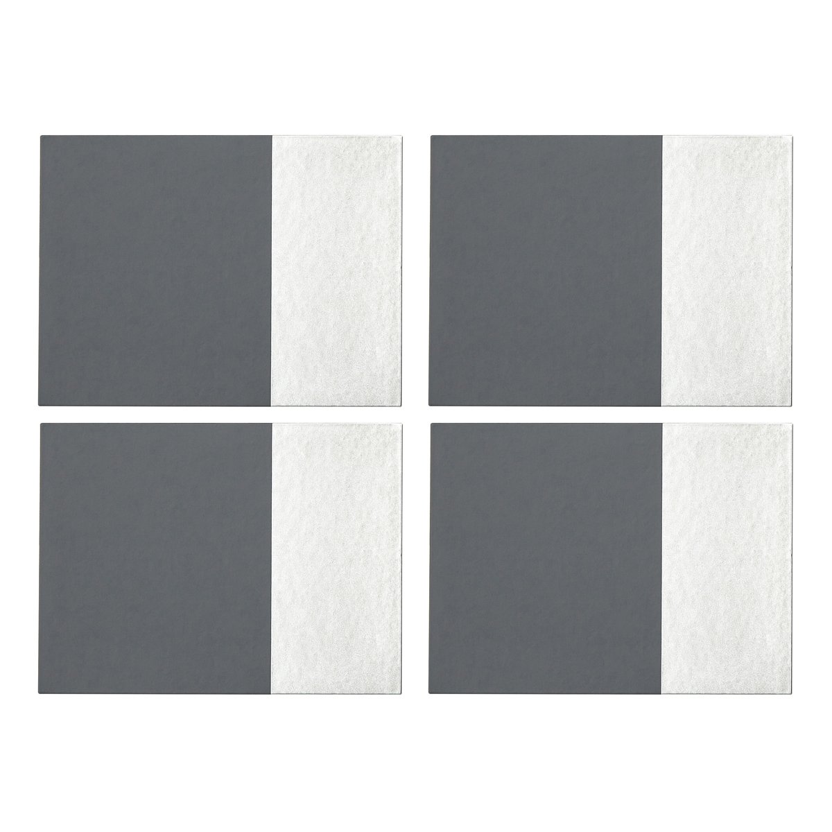 Orsina Set Of Four Dipped Grey And Silver PlacematsContemporary Heat Resistant Dining Mats from B&Q