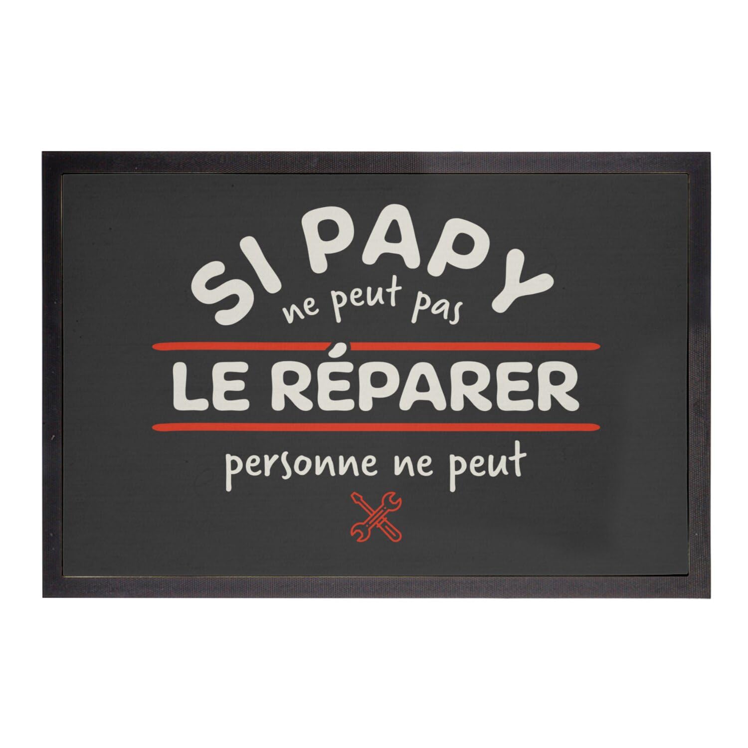 Paillasson noir humoristique de 75x50cm pour garder l'entrée propre