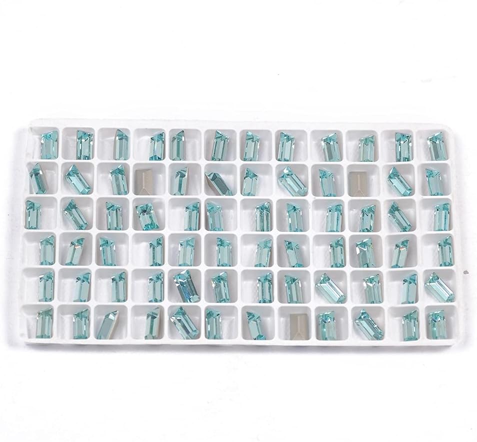 Baguette Fancy Rhinestones Aquamarine Best Strass Glitter Crystal Manicure Nail Art Decorations