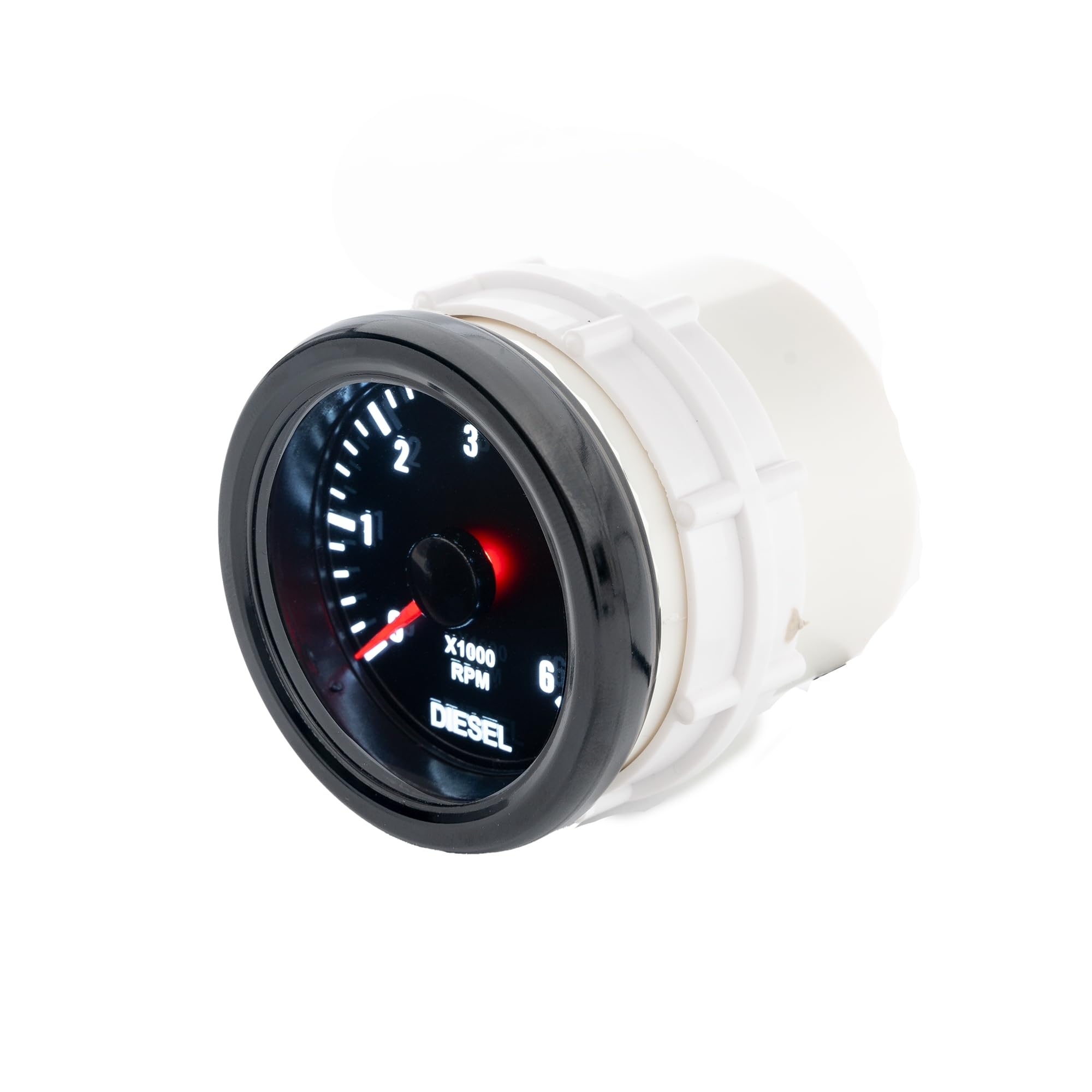 JOM Car Parts & Car Hifi GmbH 21125V-2 Manomètre, Compte-Tours Diesel, 0~6.000RPM, Couleur : Noir, Ø52mm