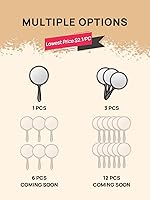 Vista 7 de OMIRO Espejo de mano, espejo de mano de doble cara, espejo de aumento 1X/3X con asa, paquete de 1 (negro transparente)