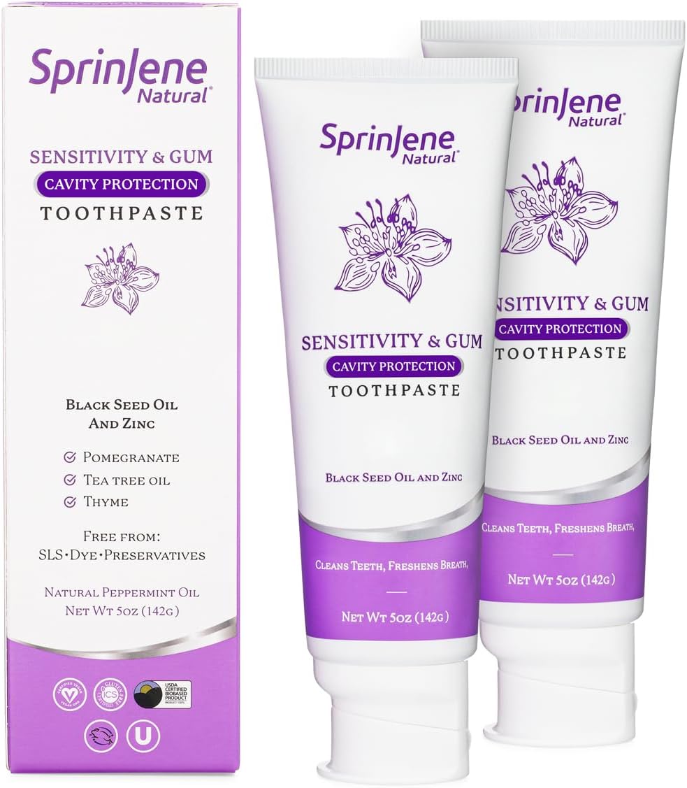 SprinJene Natural Children’s Toothpaste – Fluoride Free Vanilla Toothpaste for Toddlers & Kids – Gentle Safe Natural Formula with Patented Black Seed Oil & Zinc – Made in the USA (1 Pack)