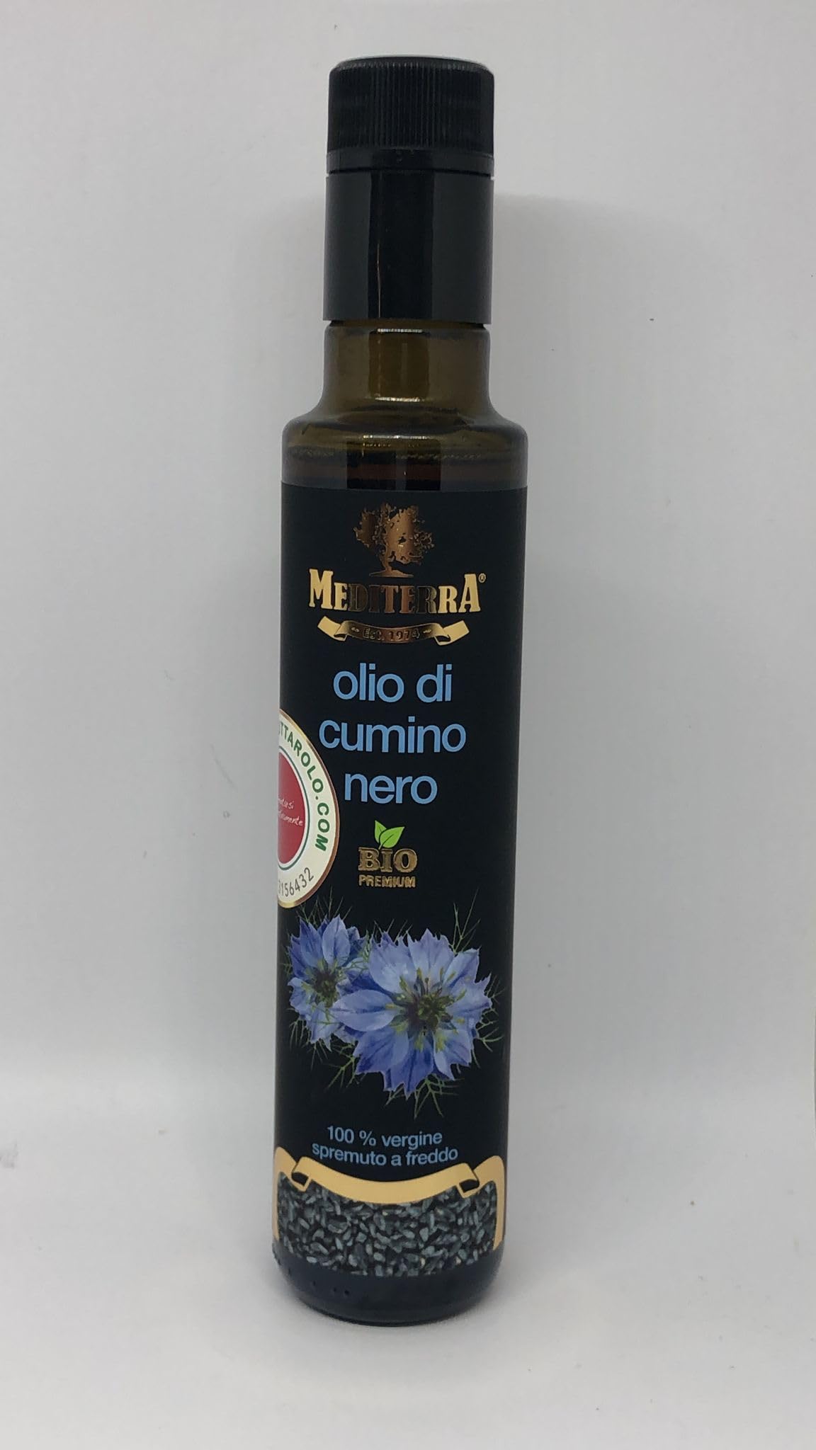 OLIO DI SEMI DI CUMINO NERO 250 ML bio SPREMUTO A FREDDO ricco di grassi insaturi