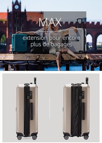 Hauptstadtkoffer Mitte - Valigia Rigida Grande, TSA, 4 Ruote, Bagaglio da Stiva con Espansione di Volume di 8 cm, 77 cm, 130 L, Champagne - 5