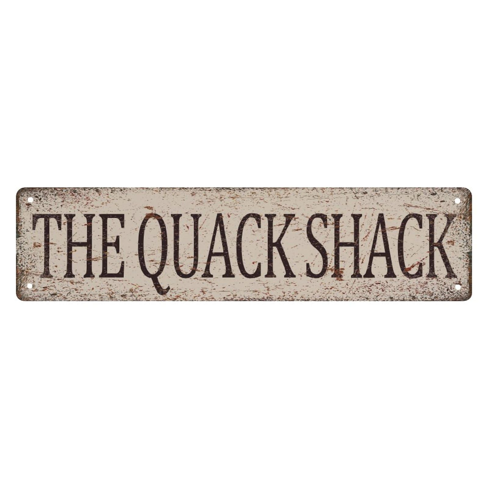The Quack Shack Street Tin Signs Vintage Bar Club Cave Home Kitchen Wall Art Decor Funny Signs Decor 4x16 Inch