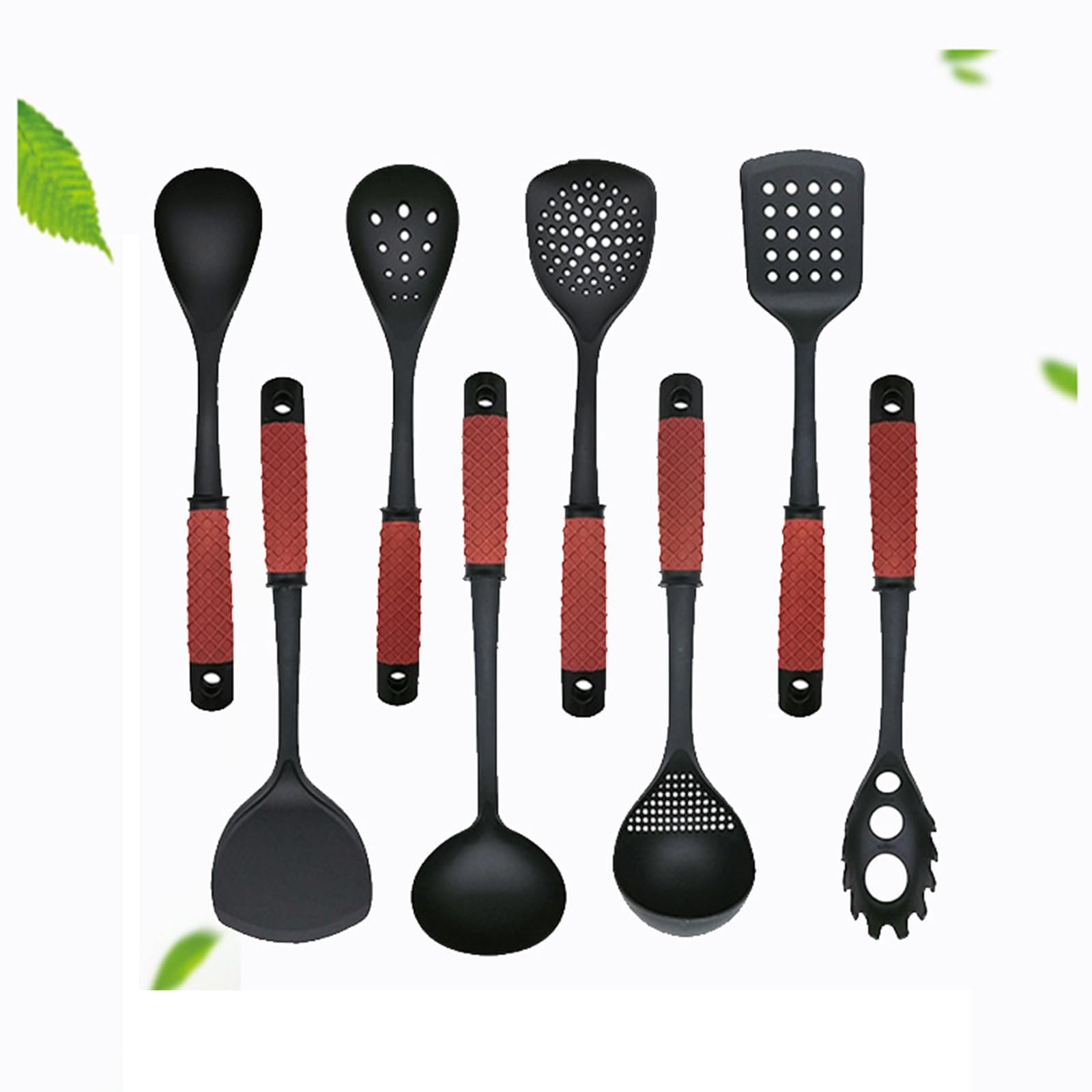 Silikon Küchenhelfer Set, 8 Stück Kochutensilien Kochgeschirr, Hitzebeständiger Kochbesteck Set, Gesund & Antihaft, Spülmaschinengeeigne