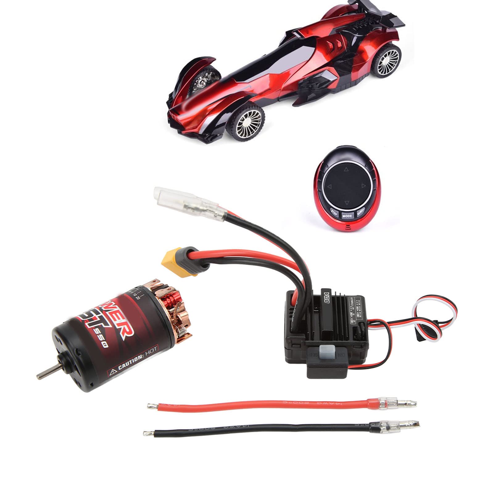RC 3 Slot 550 Szczotkowany silnik 25T z zestawem 80A ESC Combo do części do modernizacji samochodów RC 1/10 1/12