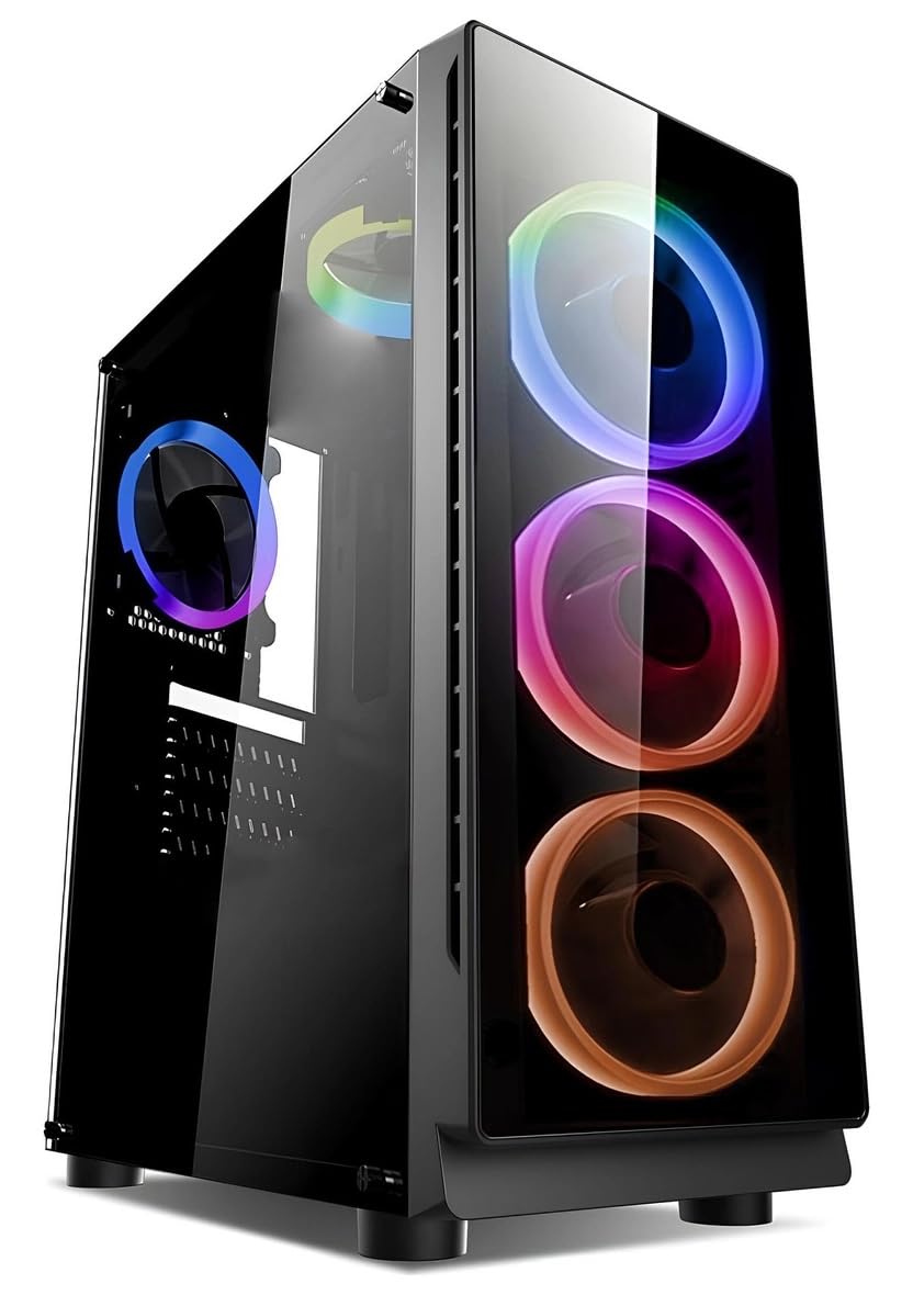 Ordenador de juegos Top | Intel Core i5 | AMD Radeon RX | 16 GB RAM | SSD + HDD 2 TB | WLAN | Windows 11 | RGB Gaming Computer