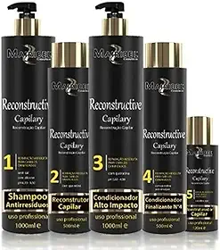 Kit Cauterização e Reconstrução Capilar Mairibél Cosmeticos Completo 05 Produtos