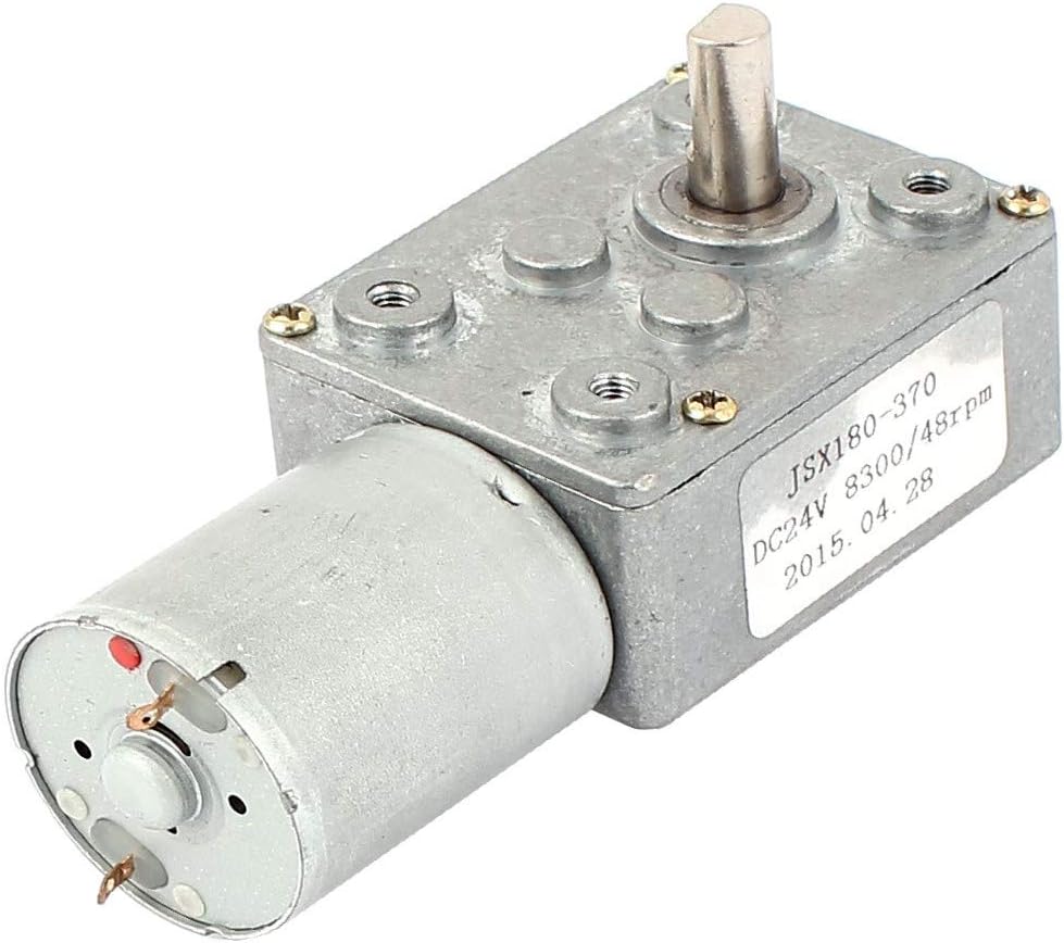 New Lon0167 DC 24V Featured 48RPM 6mm Shaft reliable efficacy High Torque Worm Gear Box Reduction Motor(id:7c2 5f 40 44b)