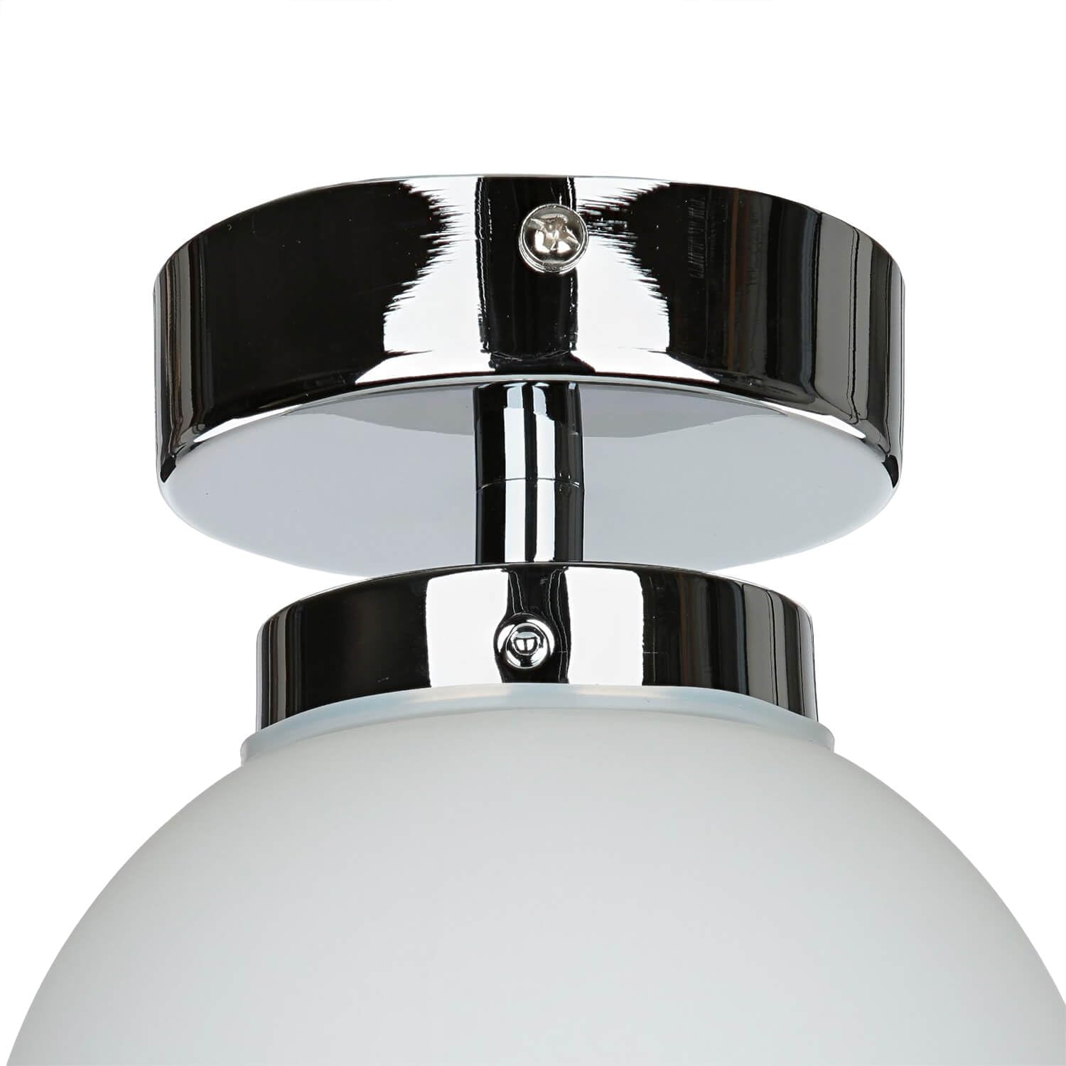 Lámpara de techo bola de baño de metal y cristal cromado 1x G9 intercambiable lámpara de techo interior para pasillo de baño iluminación atemporal compacta