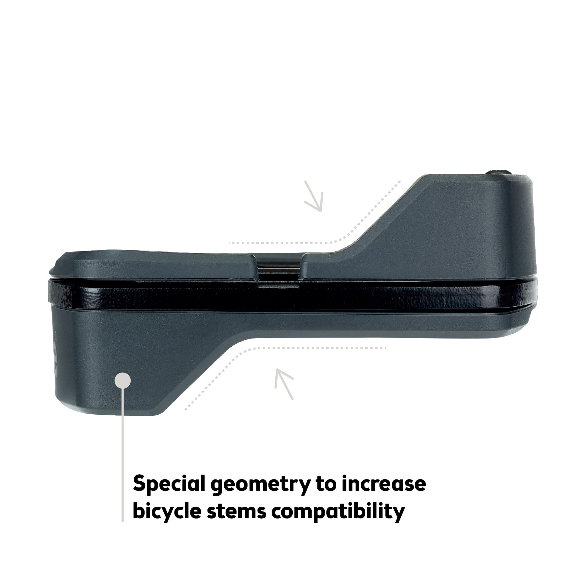 Bobike 8015300353 Adapter A-Head Plus - do przednich foteli Go Mini, One Mini & Evolve Mini, kompatybilny ze standardowymi/wbudowanymi prętami A-Head, MTB, przestrzeń min. 5 mm, czarny