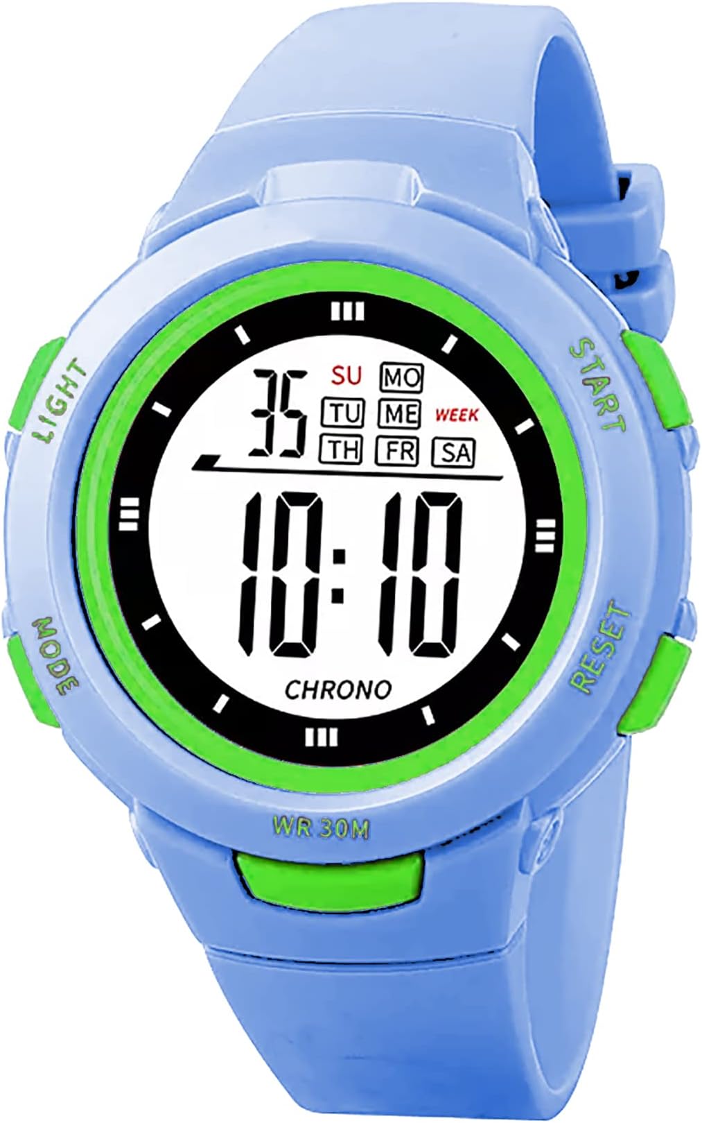 Time UpDigital Dial Alarm with Sound, Glowing Light & Fully Waterproof Watch for Boys & Girls (Age:6-17 Years)-D8271-X