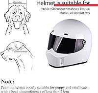 Vista 3 de Casco de motocicleta para mascotas, casco de motocicleta de cara completa, para exteriores, casco para gato, perro, perrito, cachorro, gatito, casco