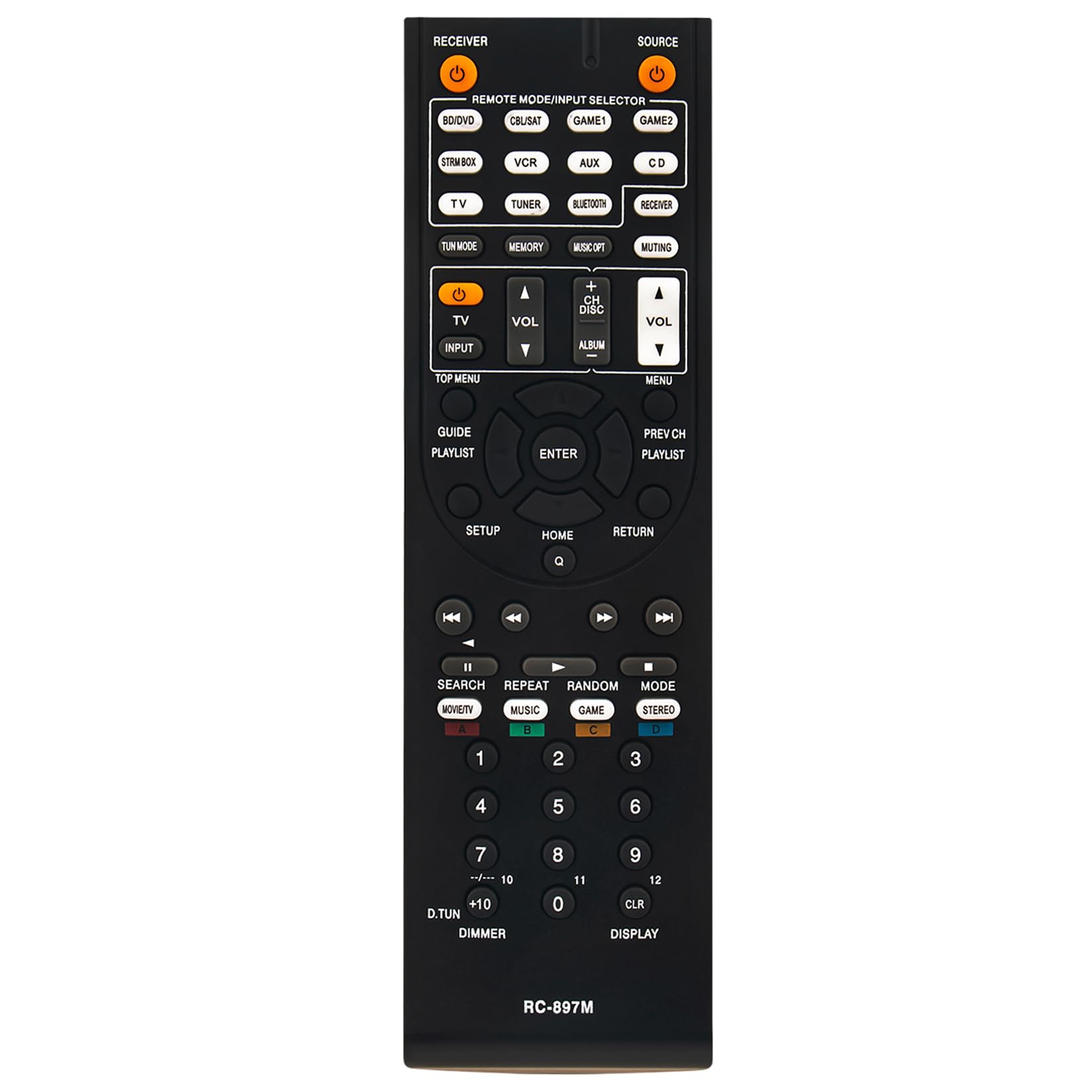 Amazon.com: RC-897M Replacement Remote Control Applicable for