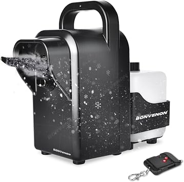 900W Foam Snow Machine for Wedding Low Noise Indoor Outdoor Artificial Snow Maker with Remote Control Adjustable Snowflake Effect for Stage Theater Party Decor