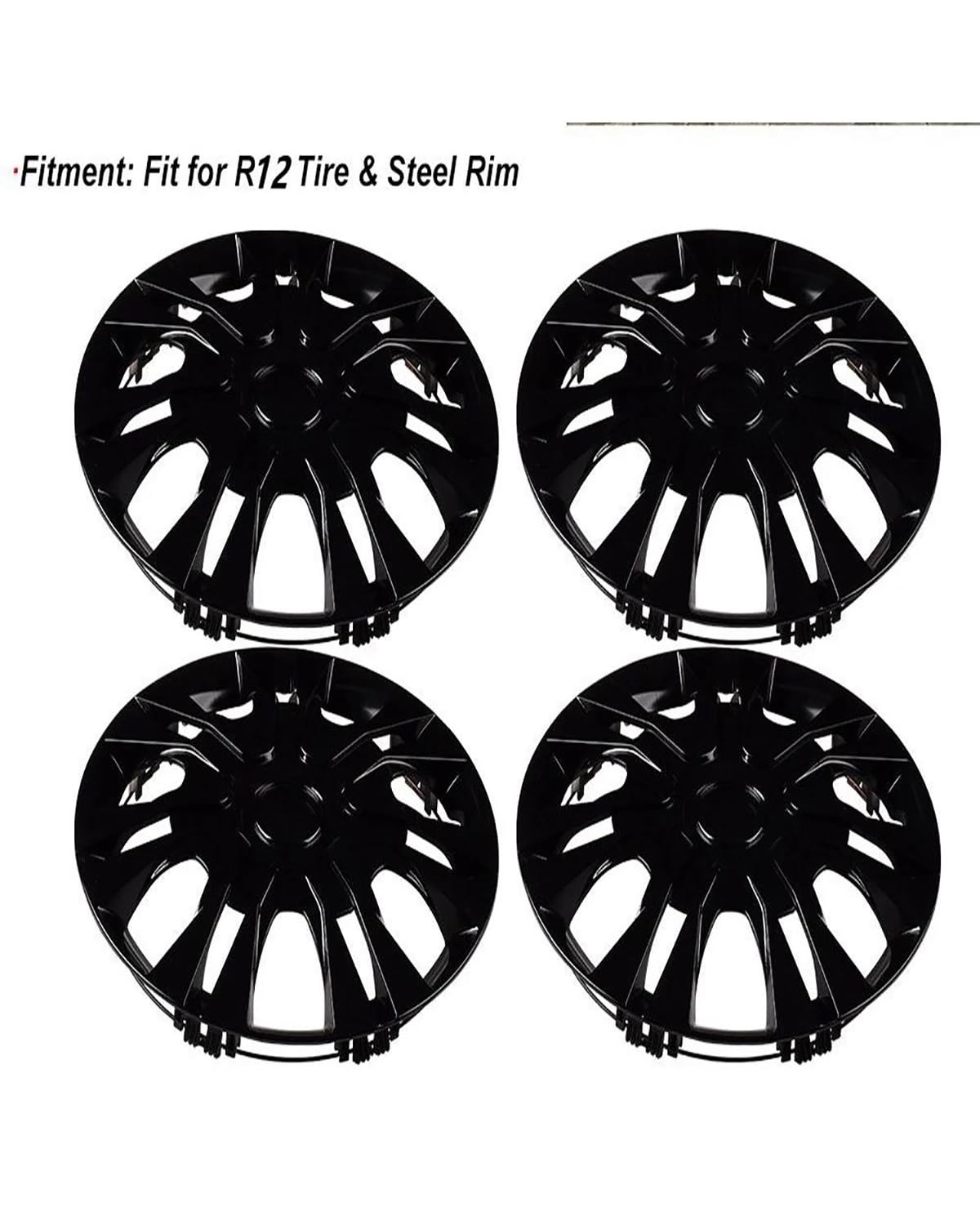 copricerchi Set da 4 pezzi da 12 13 14 pollici per copricerchi per auto COPRICERCHI BORCHIE(12inch)