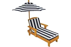 KidKraft Outdoor Wooden Chaise Lounge for Sun Protection