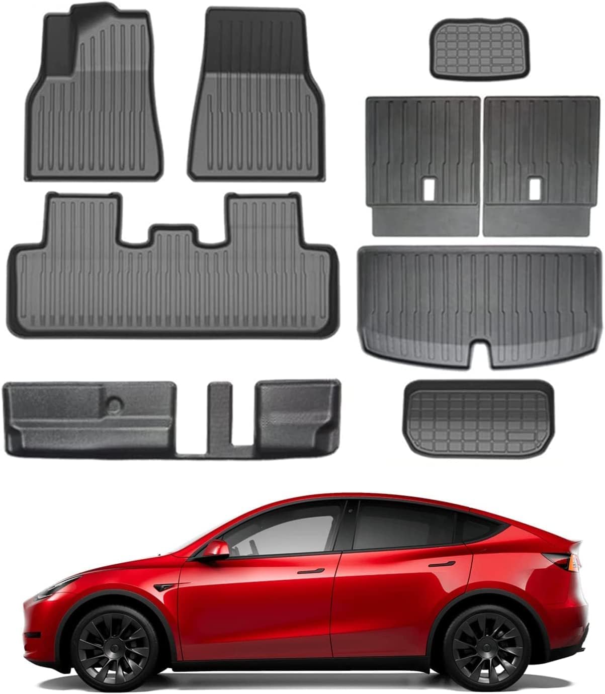KIKIMO Tesla Model Y Floor Mats 7 Seater 2024,Tesla Model Y