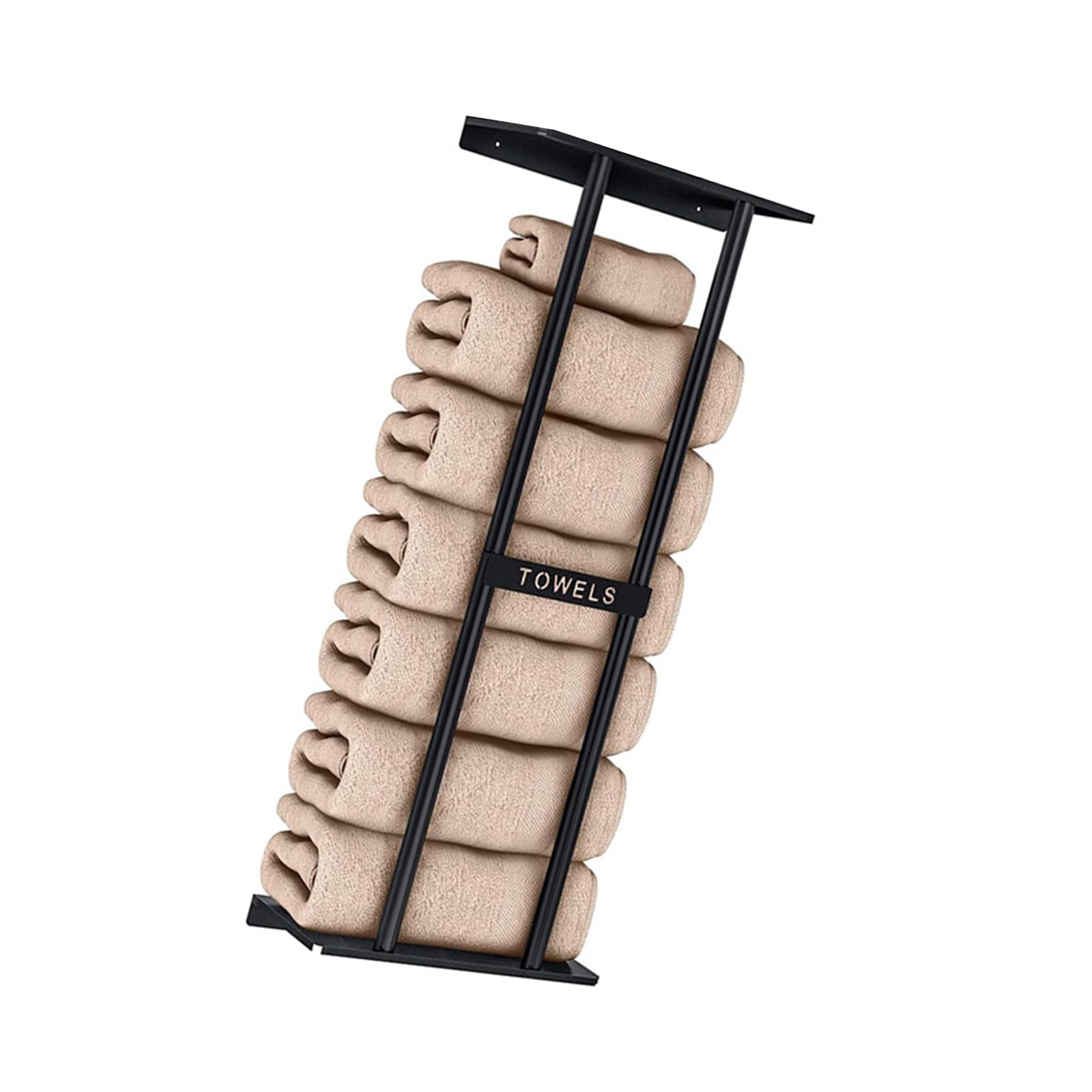 Tsophreniq Multicolor Multipurpose Towel Rack For Bathrooms Wall Mounted Storage Solution Accessory For Rolled Towels And Accessories Multipurpose Towel Shelf