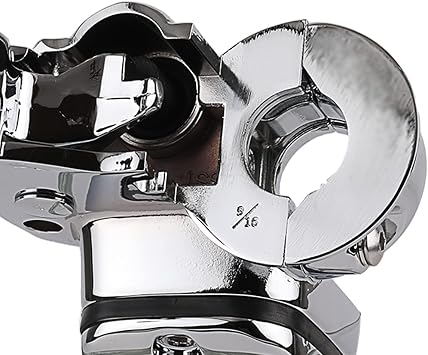 Handlebar Hand Control Kit 9/16 Inch Bore Master Cylinder for 11-17 Single Disc Harley Softail Dyna (Chrome)