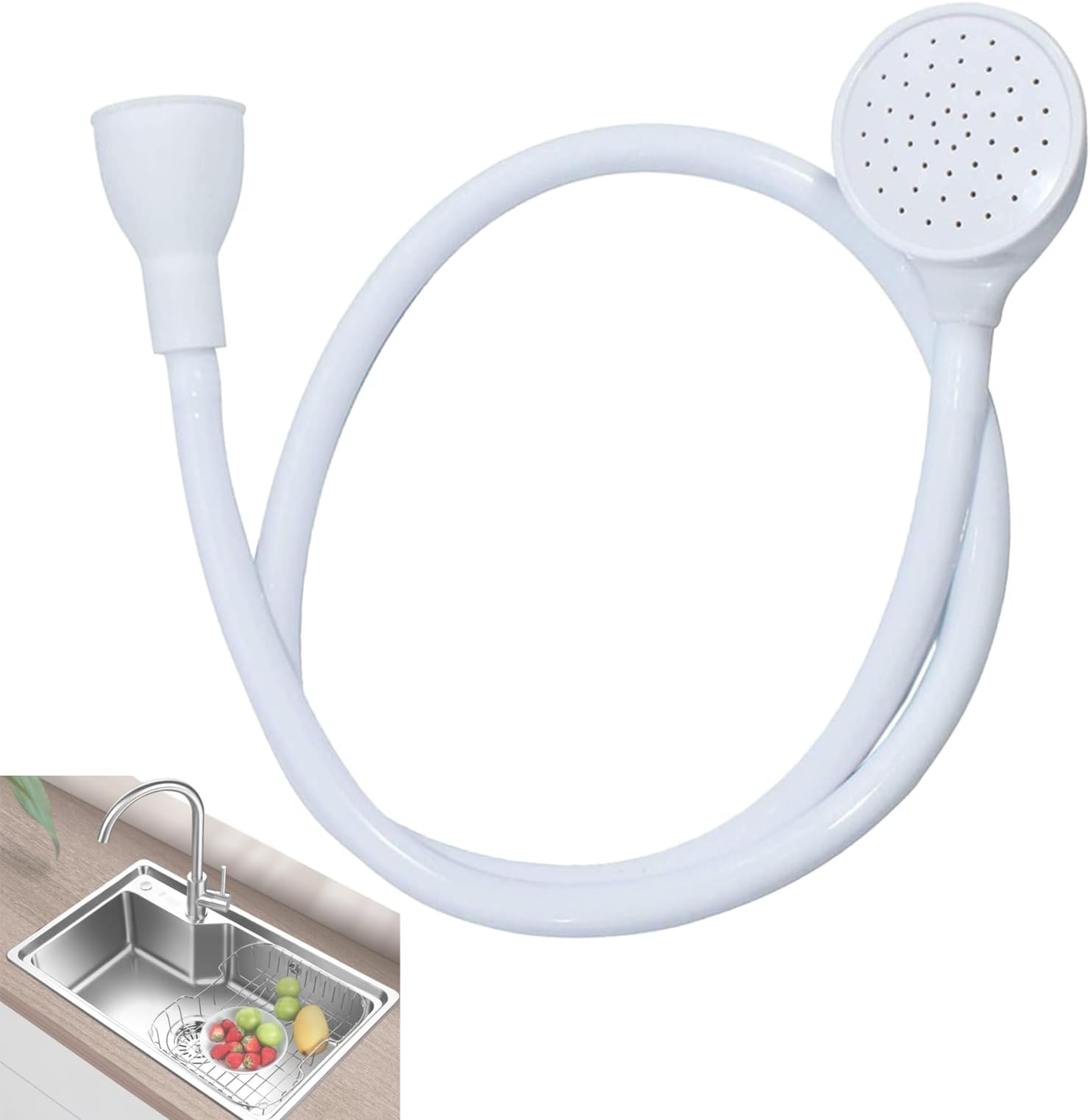 3.28FT Sink Spray Hose,Portable Sink Hose Faucet Sprayer, Shampoo Sprayer Handheld Hose Faucet ...