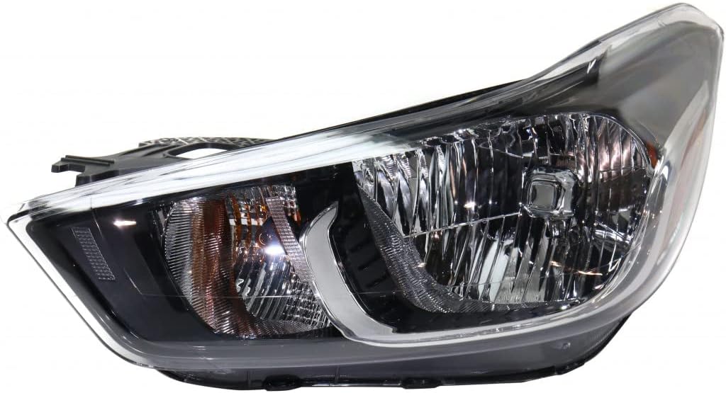 KarParts360 For 2016-2022 Chevy SPARK Head Light Assembly Driver Side w/Bulbs Black Housing Replaces GM2502434
