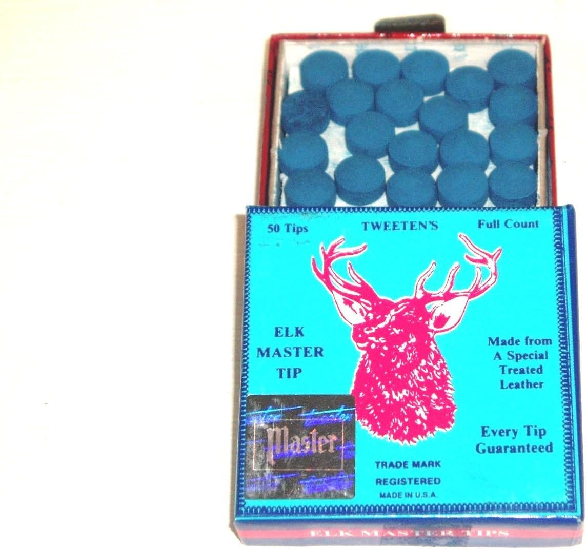 TWEENTEN ELK MASTER CUE TIPS AND QUANTITIES.** (50 x, 8mm) — image 1