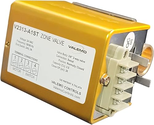 Miniatura 29 de V3417-A1S Válvula de zona motorizada, 3 vías, 1" sudor, normalmente cerrada, 24 VAC, con interruptor final