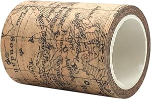 60 mm Vintage World Travel Map Washi Masking Tape