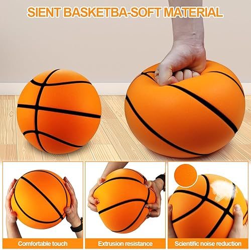 Miniatura 6 de Dribble Dream Silent Basketball 29.5, 2025 Nueva actualización 3D de entrenamiento en interiores, bola silenciosa, regalo de espuma para jóvenes