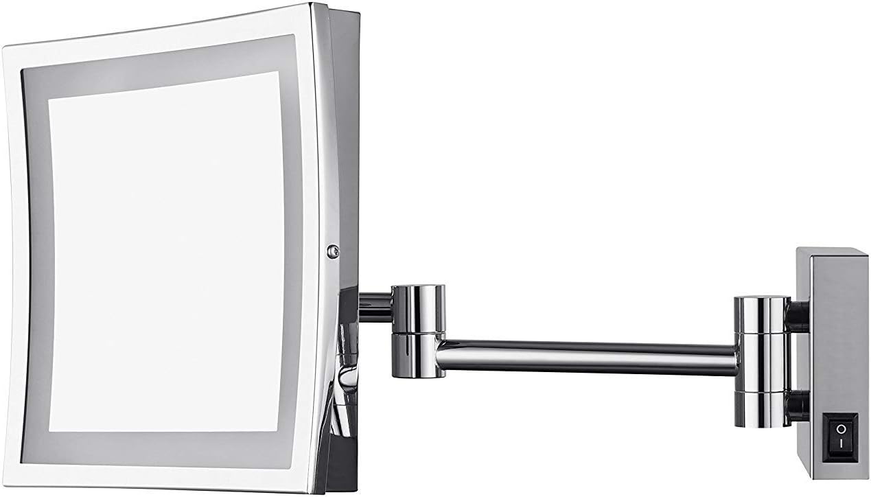 AECHOO Wall Mounted Mirrors Makeup Shaving Mirror LED Lighted Luxury