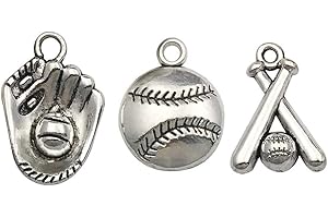 Youdiyla 60pcs Baseball Charms: Strikingly Detailed and Enduringly Captivating