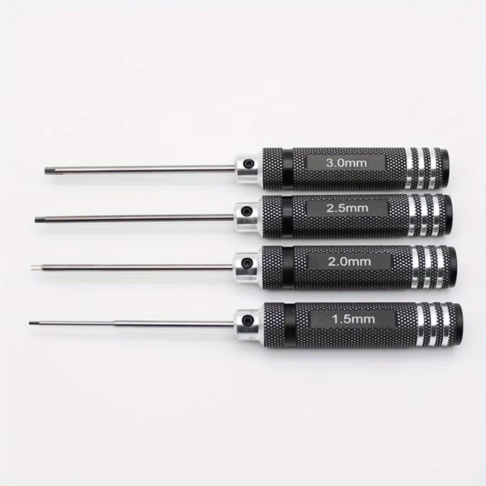 Piezas Coche Teledirigido Para 4 Piezas 1,5/2/2,5/3,0 Mm Juego Herramientas Reparación Con Destornilladores Hexagonales Negros Y Llaves Allen Coches RC Vehículos Todoterreno Orugas Mejoras