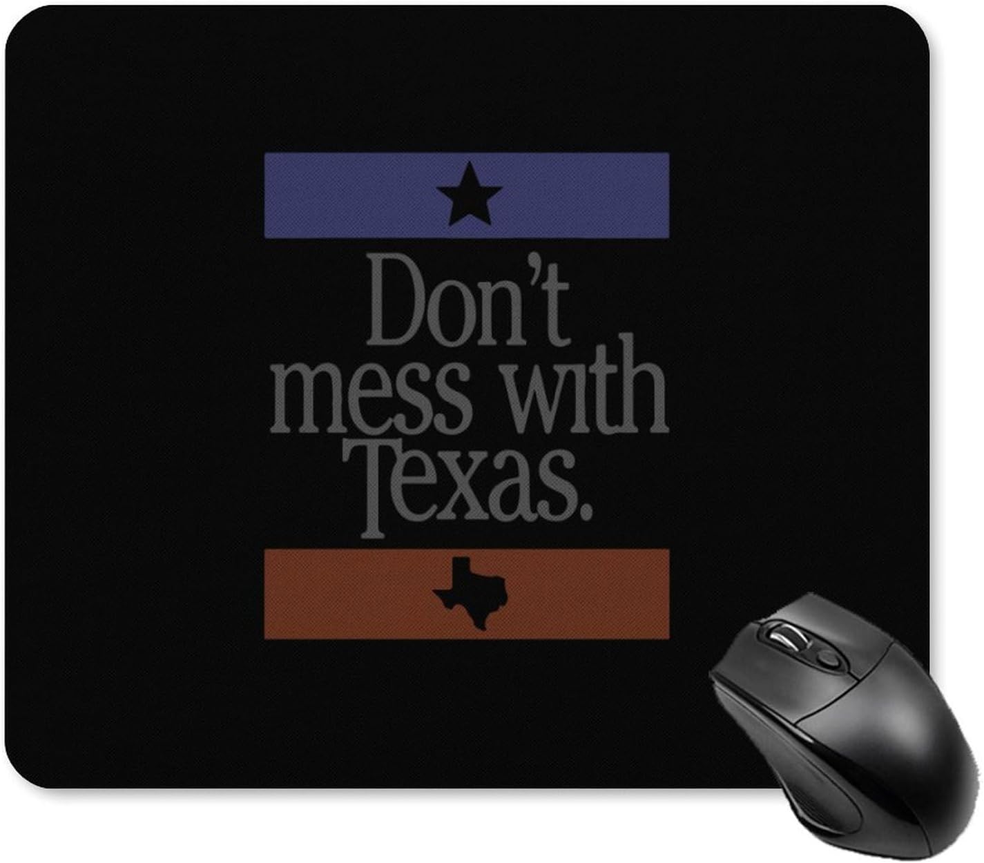 Don T Mess with Texas Mouse Pad Square Gaming Mat with Non-Slip Base Ultra-Thin Computer Mats for Office 25 * 30cm